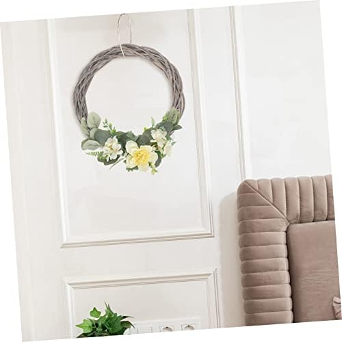 2pcs Rattan Garland DIY Wreath Door Hanger Christmas Decor Prop