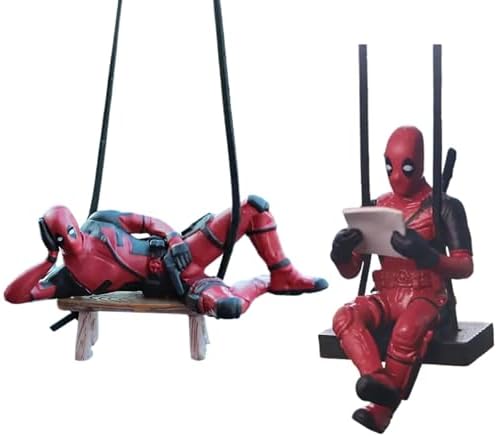 2Pcs Funny Swinging Superhero Car Decoration for Kids and Adults