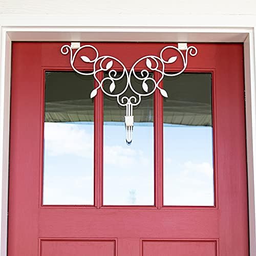 Adjustable Front Door Wreath Hanger - White
