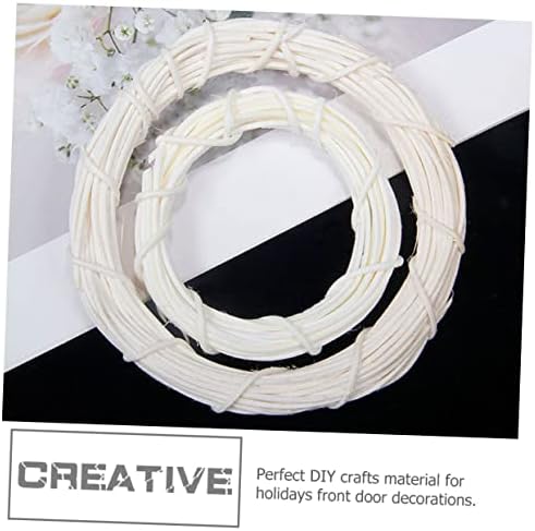 6pcs Rattan Door Hanging DIY Wreath Hanger Jute Twine Front Door Wall Decor