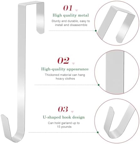 2 PCS Ultra Thin Wreath Hanger for Front Door