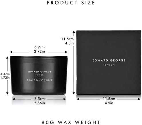 Edward George Rose Oud Candle Set 80g Luxury Home Decor