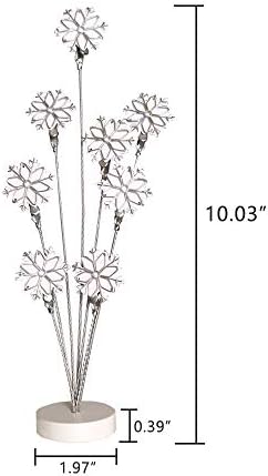 8-Branch Family Tree Photo Frame Holder with Snowflake Design