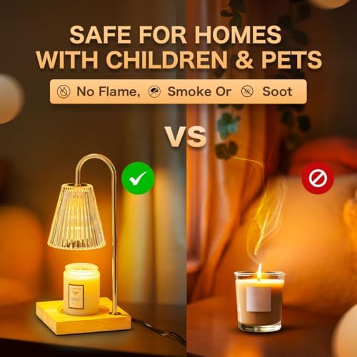Blissy Smiles White Candle Warmer Lamp with Timer and Dimmer