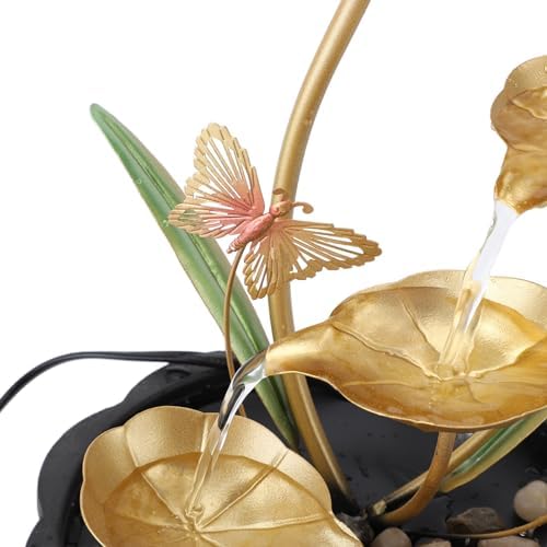 Desktop Water Fountain Ornament with USB and LED Light