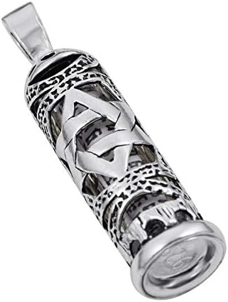 AJDesign Real 925 Sterling Silver Mezuzah Pendant Charm