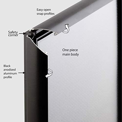 Opti Snap Poster Frame 85x11 Inch Black 1 Aluminum