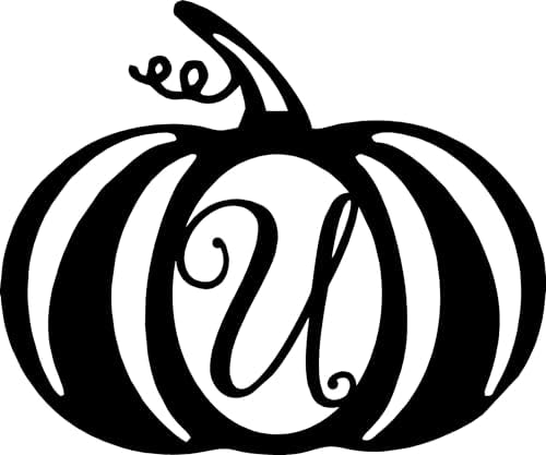 DistinctAndUnique Halloween Pumpkin Monogram Door Hanger - Seasonal Decor
