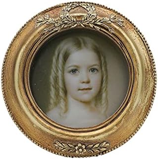 Small Vintage 3x3 Round Picture Frame