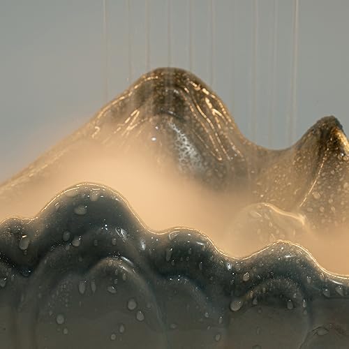 Ceramic Tabletop Water Fountain with Incense Holder and LED Light
