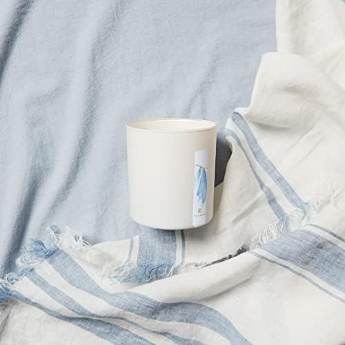 Thymes 8 oz Linen Candle in Matte White Jar
