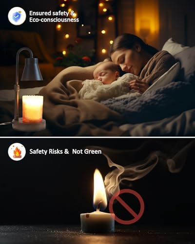 Candle Warmer Lamp with Adjustable Height and Stepless Dimming