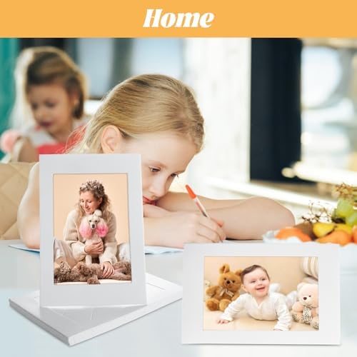 100Pcs Paper Picture Frames with Easel Stand for DIY and Events