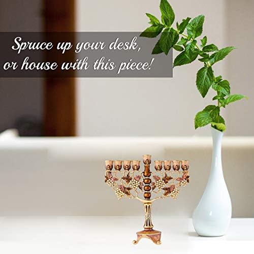 Matashi 725 Inch Tall Hand Painted Enamel Menorah