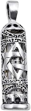 AJDesign Real 925 Sterling Silver Mezuzah Pendant Charm