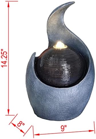 Indoor Zen Ball Tabletop Fountain with LED Light