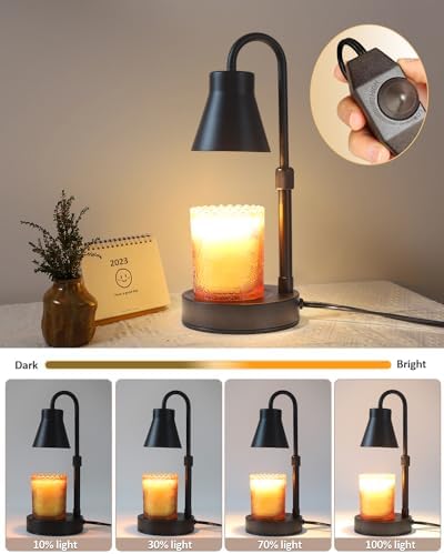 Candle Warmer Lamp with Adjustable Height and Stepless Dimming