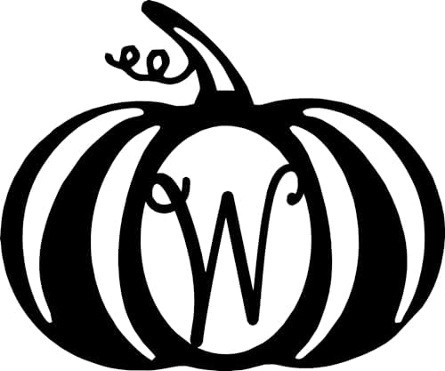 Transparent Red Acrylic Halloween Pumpkin Monogram Door Hanger 1