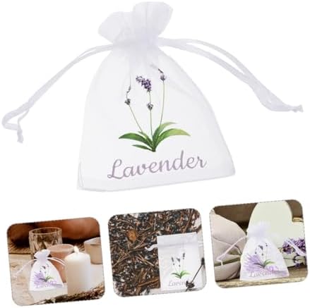 Garneck Lavender Storage Bags 50pcs Drawstring Pouches for Fragrance Tea Loose Items