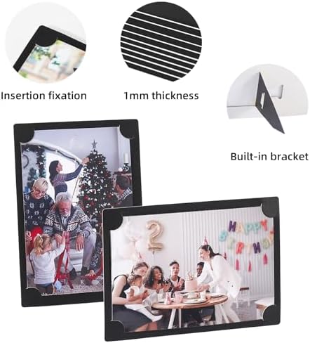 Black Paper Frames 5x7 Set of 10 Cardboard Photo Frame with Easel DIY Crafts