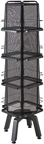 Safco Onyx Rotating Mesh Magazine Holder Black