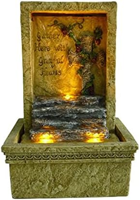 OK Lighting FT-1207 Tabletop Fountain with LED Lights