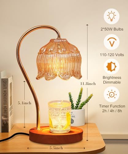 AIKAMI Candle Warmer Lamp with Timer and 2 Bulbs
