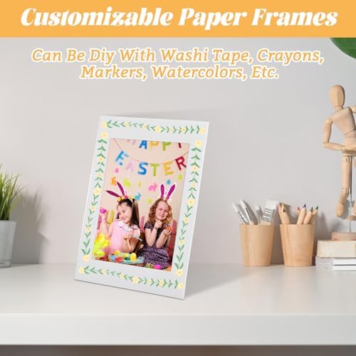 100Pcs Paper Picture Frames with Easel Stand for DIY and Events