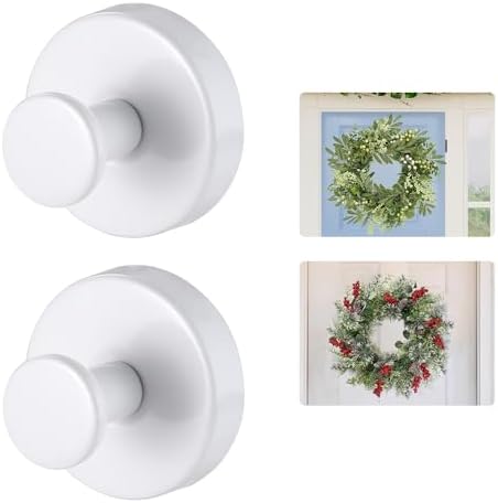 MrAthlet Suction Cup Wreath Hanger 15 Lbs 2 Pack