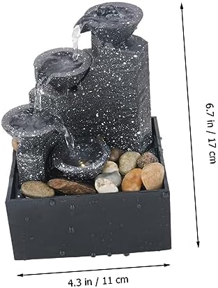 1pc Battery-Powered Waterfall Decor Artificial Fountain for Indoor