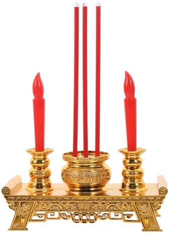 Uonlytech Chinese Style LED Candle Lamp for Meditation and Home Decor