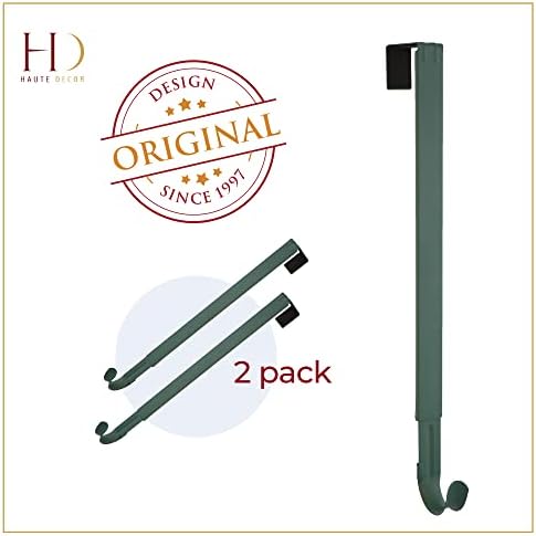 Haute Decor Adjustable Wreath Hanger - 2 Pack Green