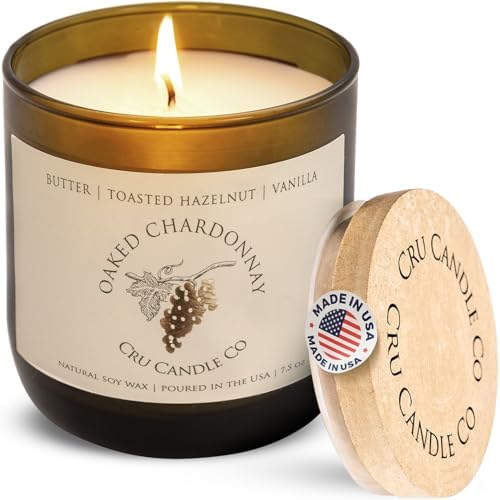 Cru Wine Scented Candles Oaked Chardonnay Luxury Decor