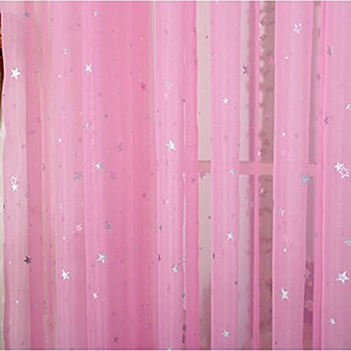 Pureaqu Kids Bedroom Curtains with Twinkle Star Print