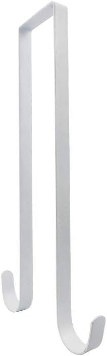 12 Inch Double Side Wreath Hanger - Over The Door Metal Hook for Christmas Wreath - Black and White