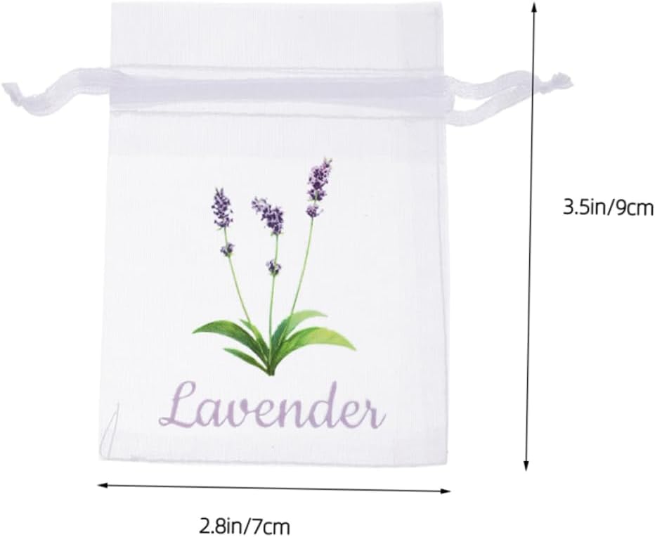 50pcs Lavender Sachet Bags Empty Drawstring Pouches Small Mesh Storage Bags for Dried Flowers Spices