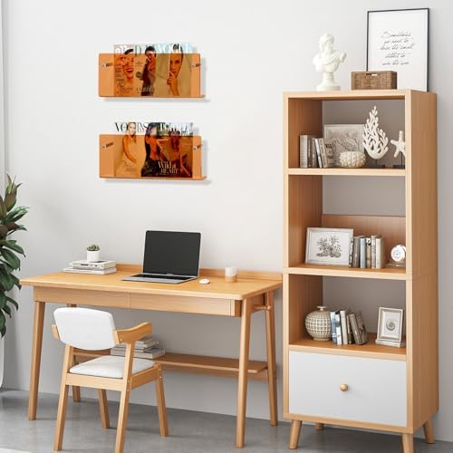 2 Pack Acrylic Magazine Holder with Angled Base