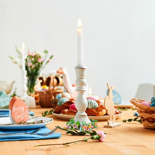 POPETPOP Easter Candle Wreaths 4PCS Artificial Berry Candle Holders for Spring Decor