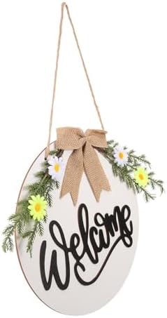STOBAZA Round Sunflower Door Wreath Hanger Decor