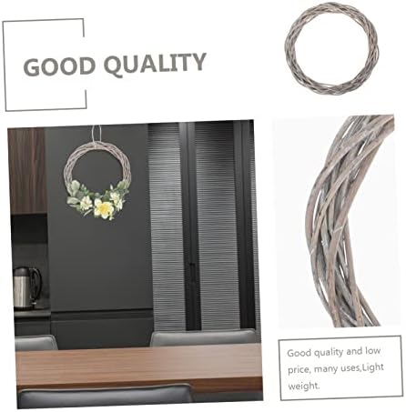 Luxshiny 2pcs Christmas Woven Rattan Decoration Wreath Prop