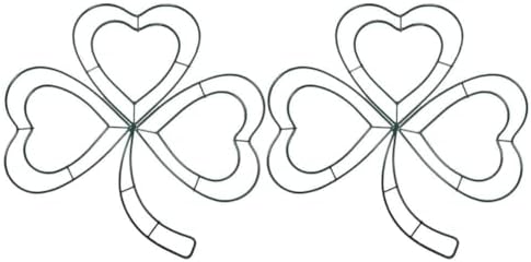 2PCS Shamrock Wreath Frame for St Patricks Day Decor
