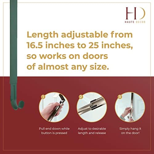 Haute Decor Adjustable Wreath Hanger - 2 Pack Green