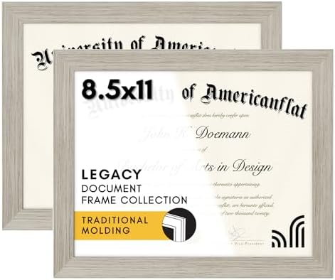 Americanflat 85x11 Diploma Frame Set of 2