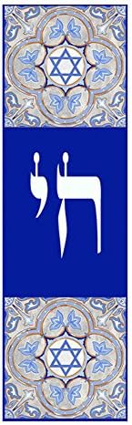 Car Mezuzah with Travelers Prayer Scroll and CHAI Stars of David Design