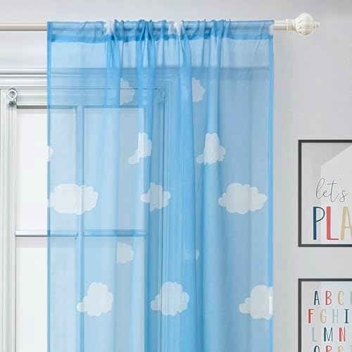 WINYY Sheer Curtain Panel for Kids Room