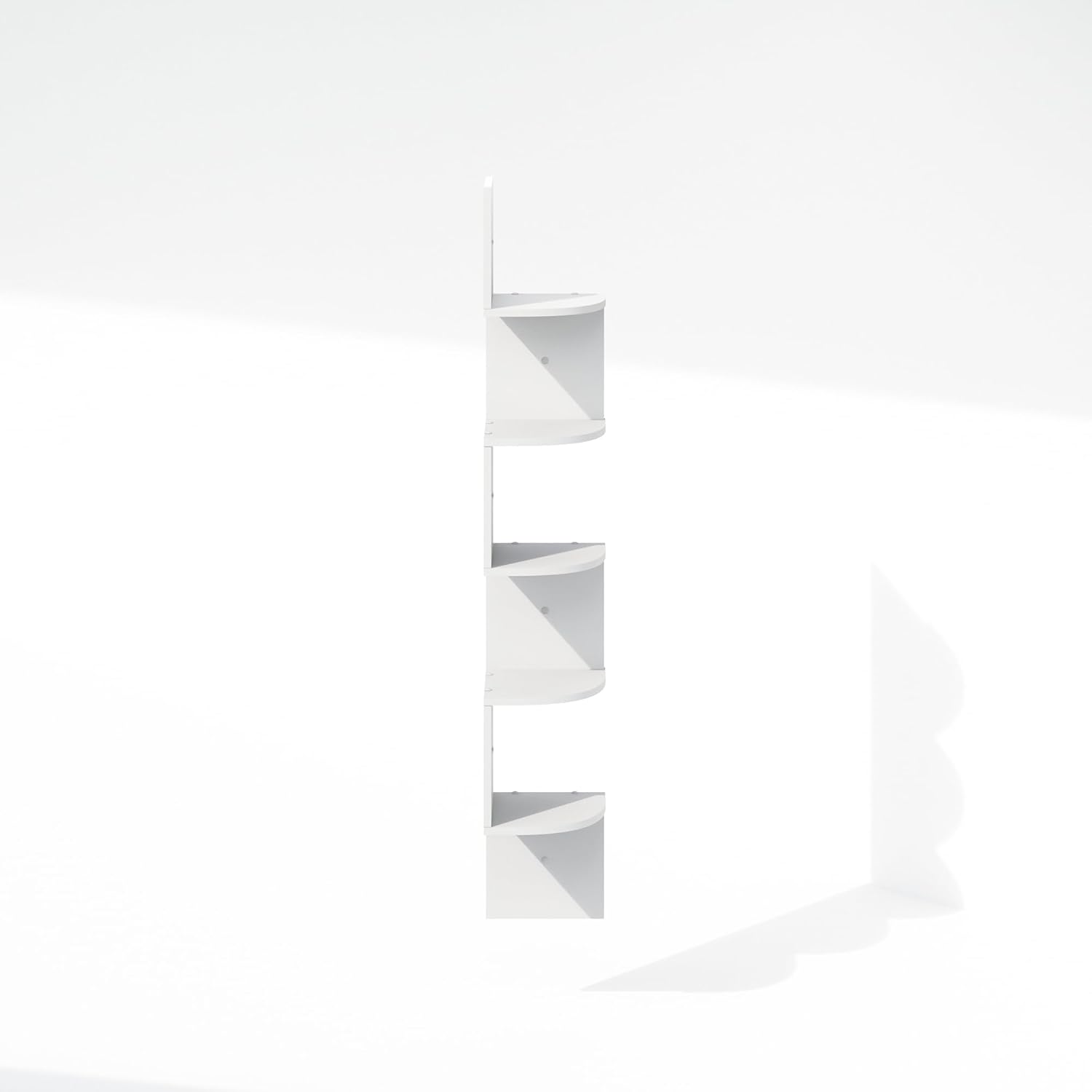 Furinno 5-Tier Floating Corner Shelf White
