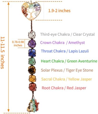 Cute Handmade Crystal Chakra Hanging Ornament for Home and Car Decor
