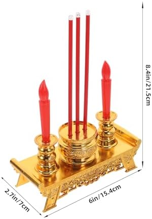 Uonlytech Chinese Style LED Candle Lamp for Meditation and Home Decor