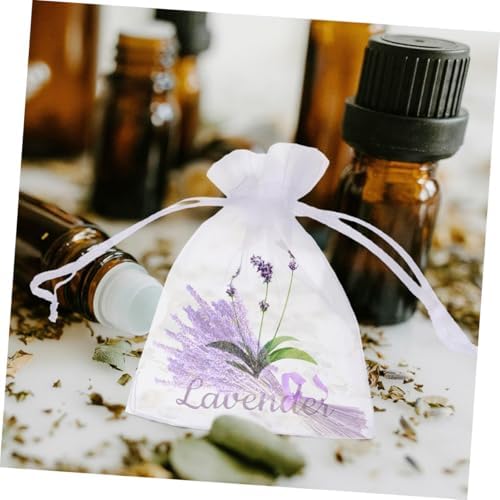 50pcs Lavender Sachet Bags Empty Drawstring Pouches Small Mesh Storage Bags for Dried Flowers Spices
