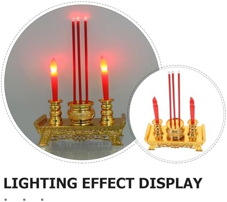 Uonlytech Chinese Style LED Candle Lamp for Meditation and Home Decor